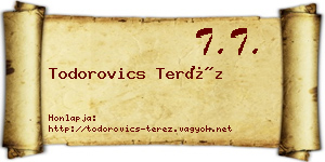 Todorovics Teréz névjegykártya